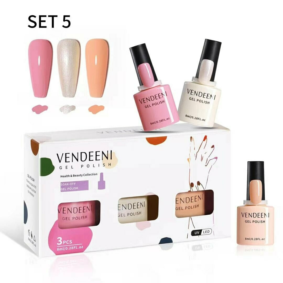 Vendeeni 3pcs Set Gel Polish Set 5 Nps Beauty Supplies