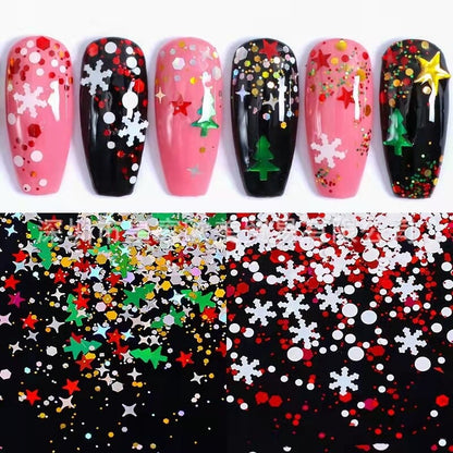 12 Grids Christmas Nail Decoration