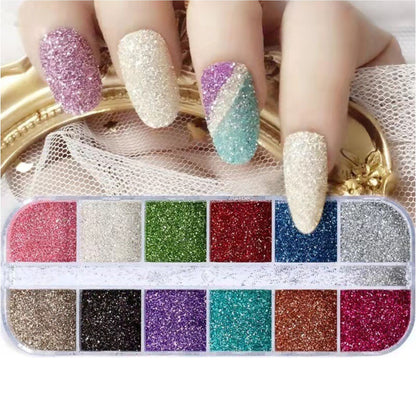 Nail Star Powder Glitter - 12 Grids