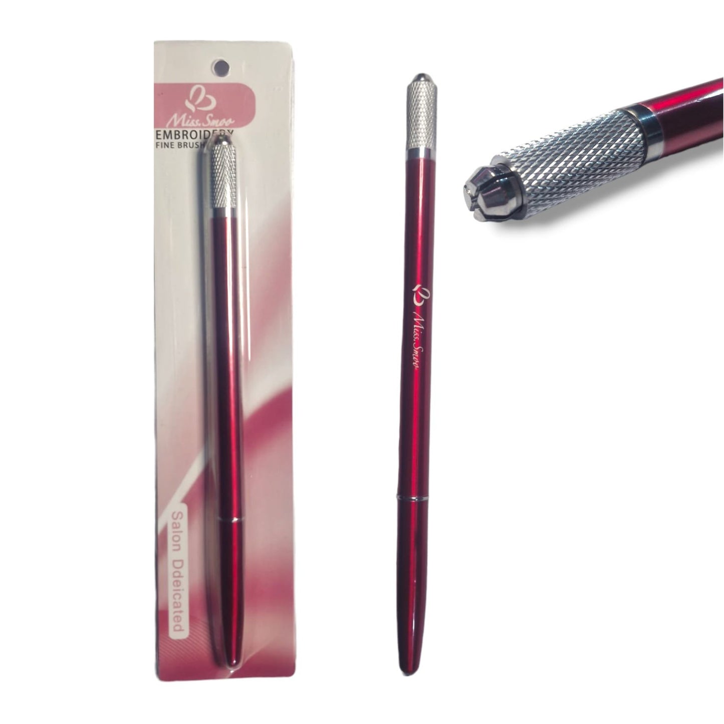 1pcs Tattoo Micro Blading Eyebrow Pen, Double Usage For Flat Round Needles, Tattoo Manual Pen, Microblading Eyebrow Lip Pen