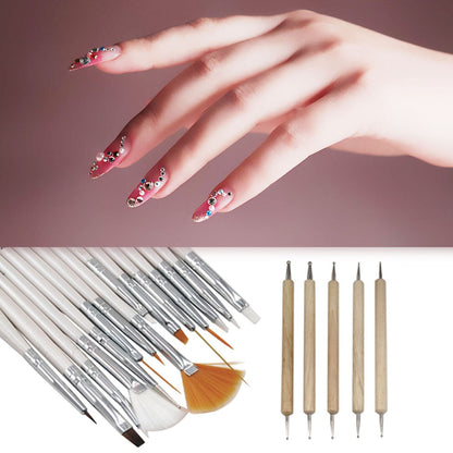 20pcs Nail Art Manicure Brush Set
