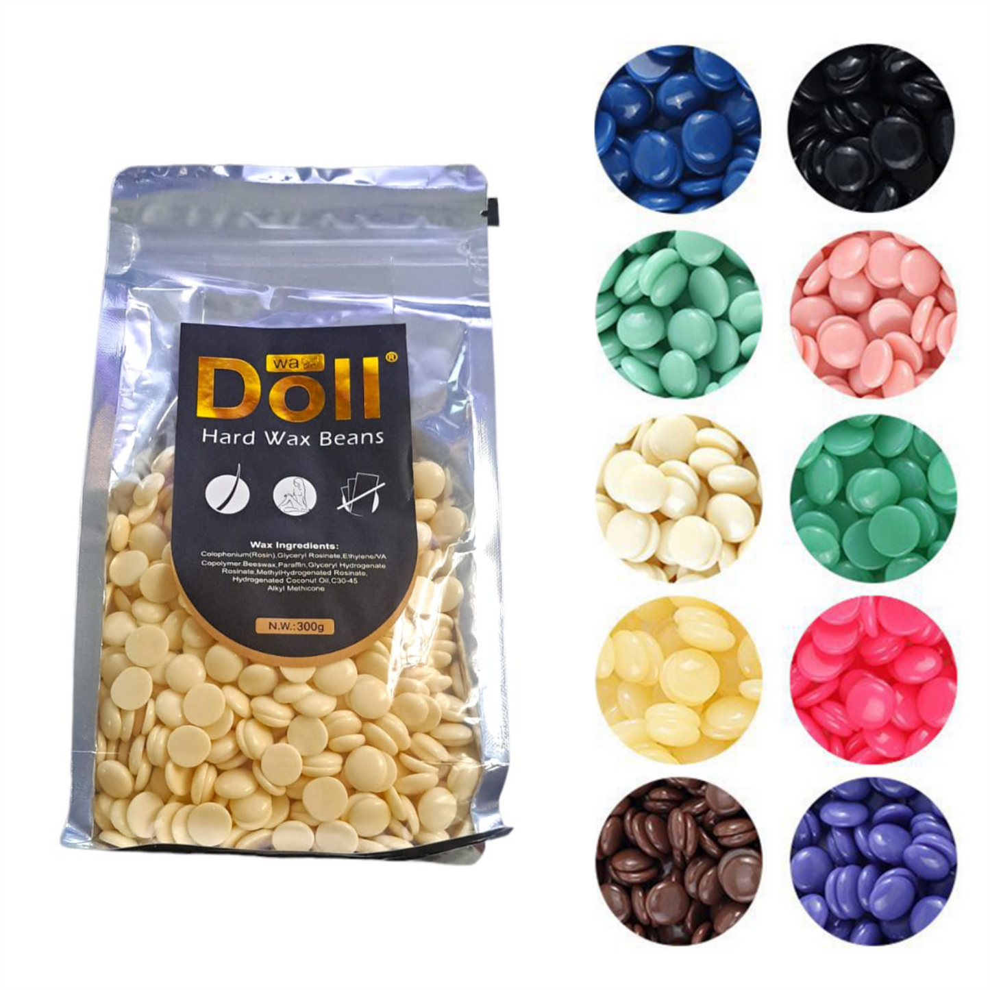 Doll Hot Body wax Beads 300g - 4 flavors to choose from