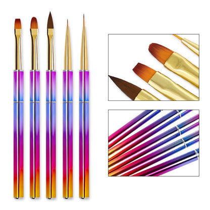 High Quality Nail art brush set 5pcs