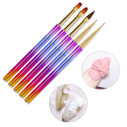 High Quality Nail art brush set 5pcs