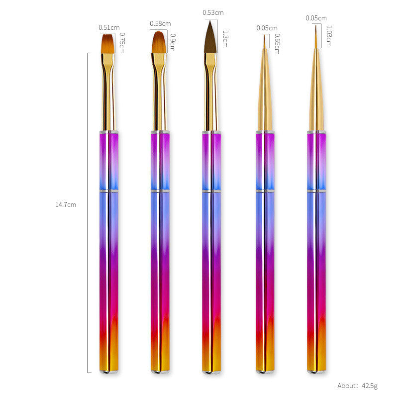 High Quality Nail art brush set 5pcs