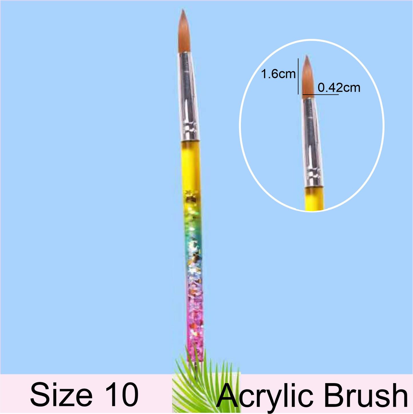 High quality Acrylic Nail Brush Size 10