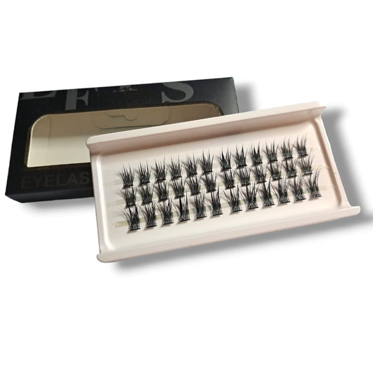 Cluster Eyelashes C Mix (3 Rows) 14mm (Medium Length