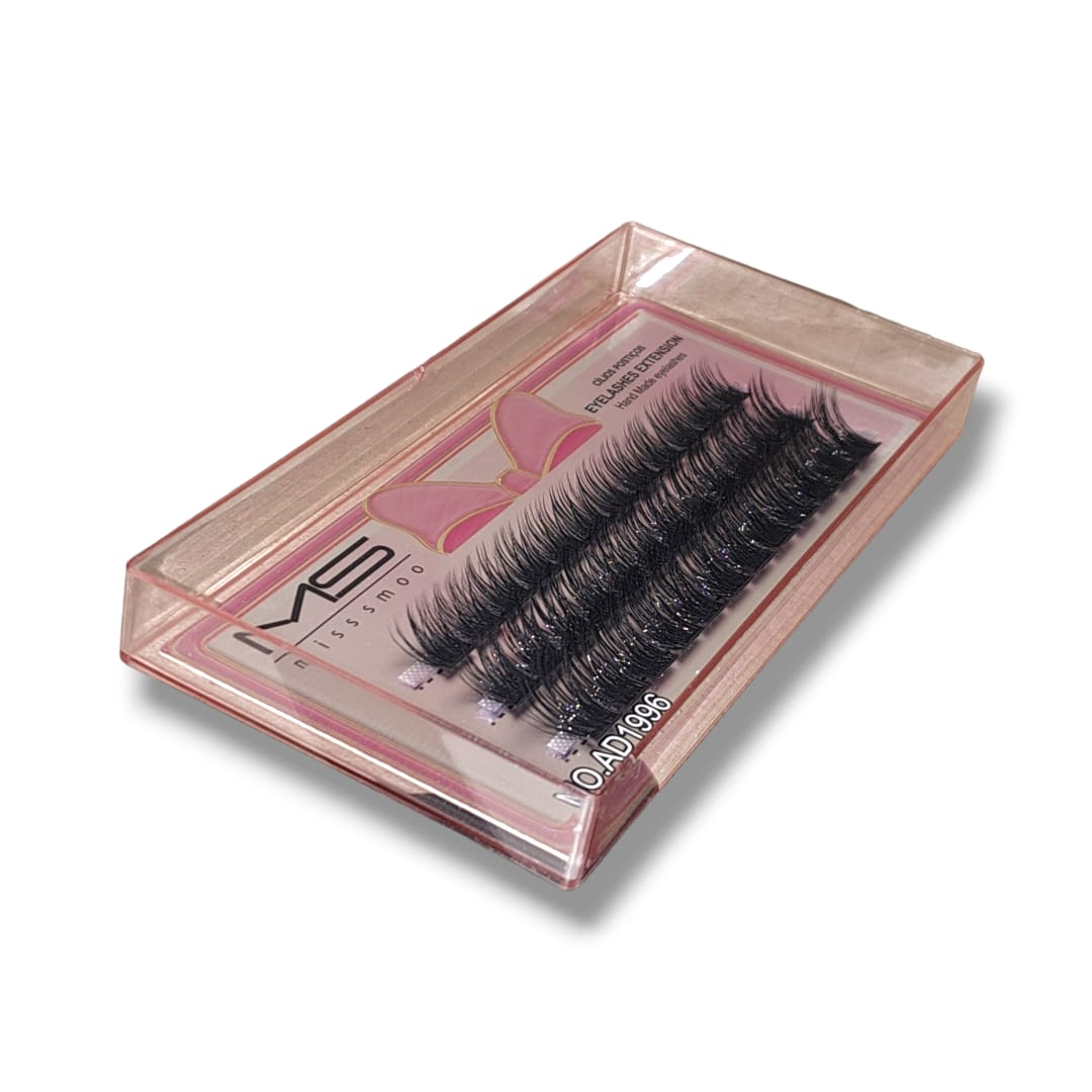 Cluster Eyelashes Medium Length Stunning D Mix (3 Rows)