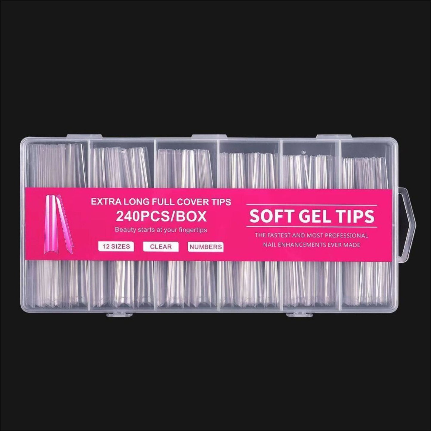 Coffin Nail Tips 3XL Long Soft gel tips 240pcs
