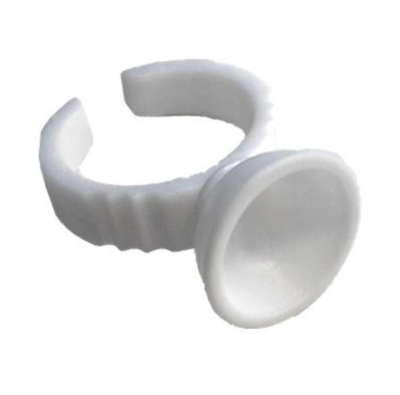 Eyelash glue rings 50pcs white