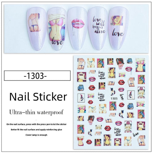 Nail Sticker Decoration 1 sheet- 1303