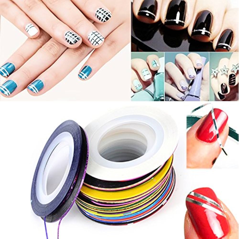 Nail Striping Tape Mixed Colours 30pcs