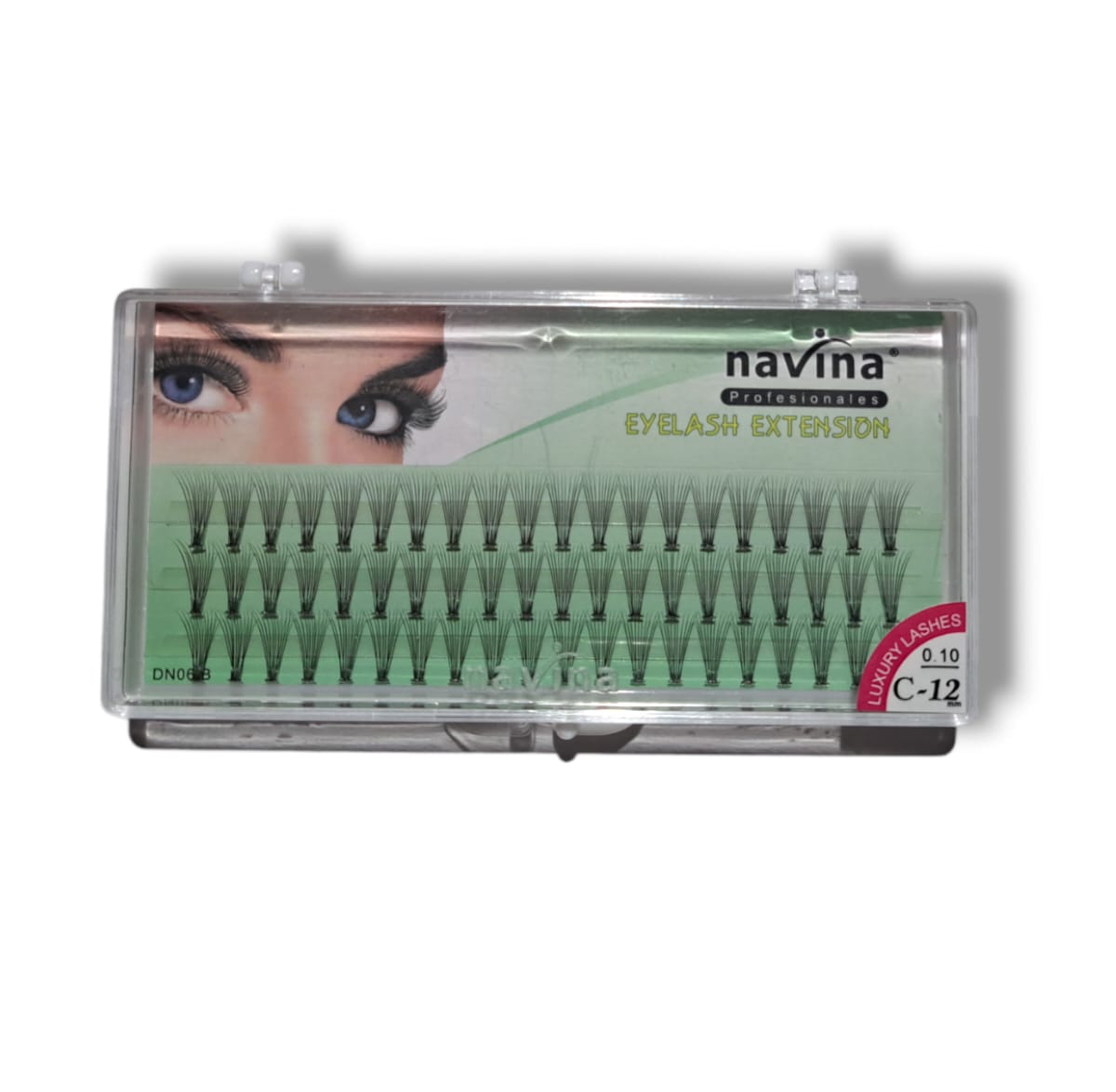 Pre-fanned Eyelash Extensions Lash Tray (3 Rows) 0.10 - C-12