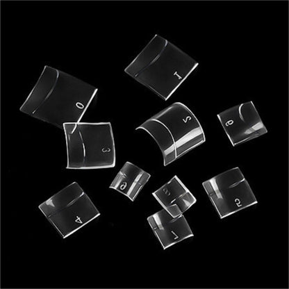 Short French Nail Tips Clear 100PCS