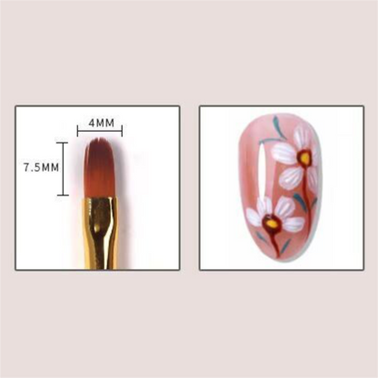 Single Painting Round Head Nail Brush