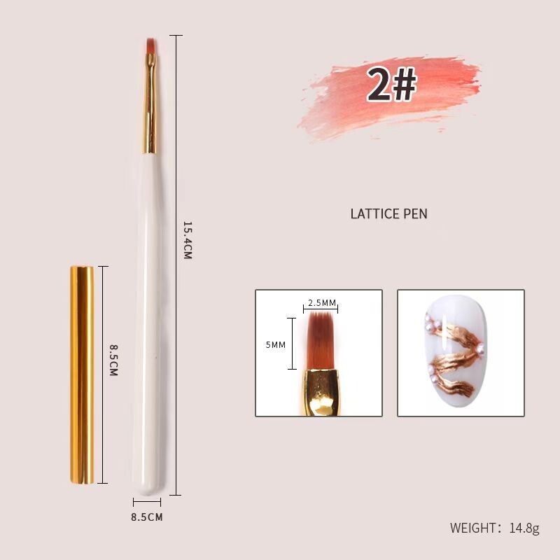 Single Painting Lattice Head Nail Brush