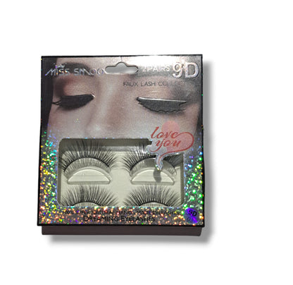 Strip Lashes 9D Faux Lash Collection 2 Pairs 14mm-03