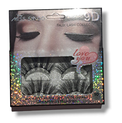 Strip Lashes 9D Faux Lash Collection 2 Pairs 20mm