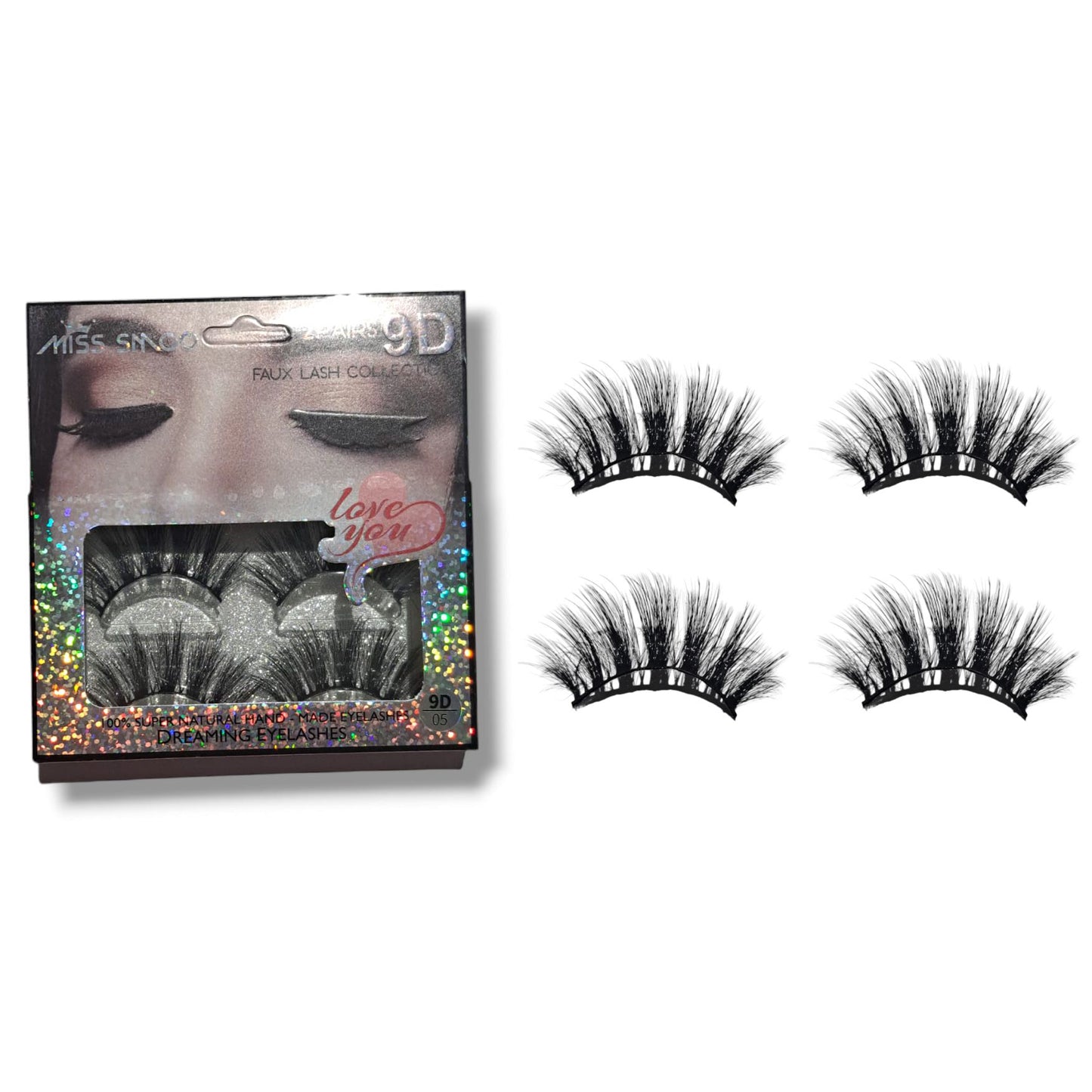 Strip Lashes 9D Faux Lash Collection 2 Pairs 20mm