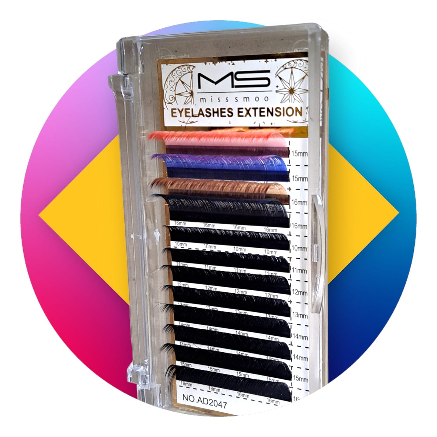 Individual Single Lashes Lash Tray (12 Rows) 0.07C Mix