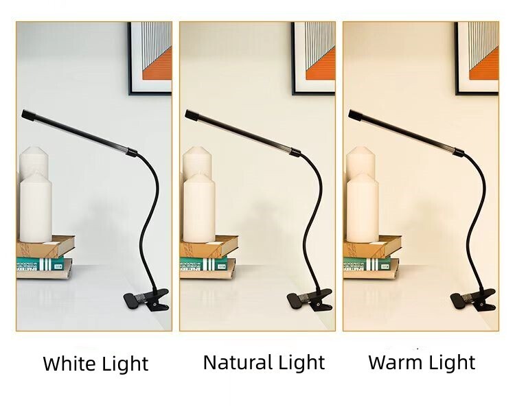 Work Station Clip Lamp Long Straight 7W USB Cable