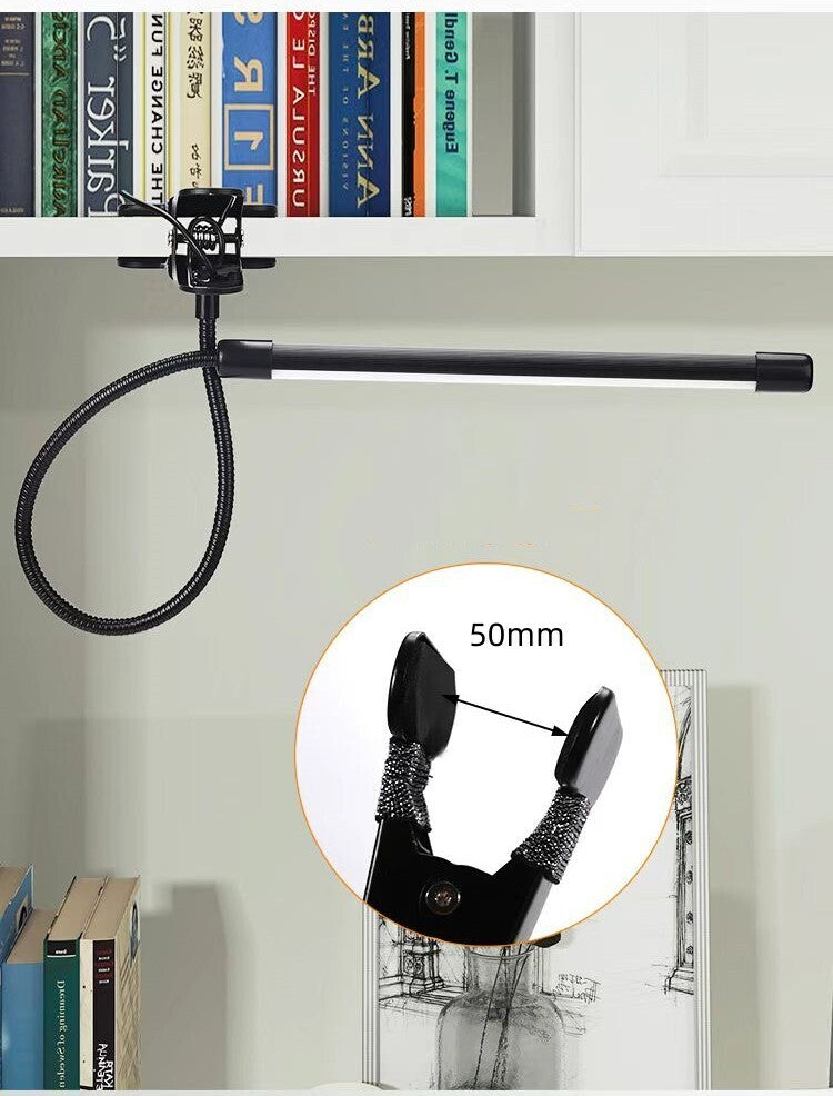 Work Station Clip Lamp Long Straight 7W USB Cable
