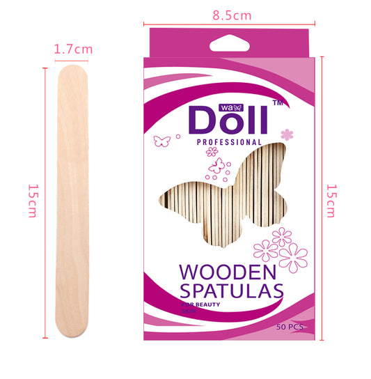 Doll Disposable Wooden Spatula for waxing 50pcs