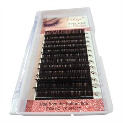 Individual Classic Single Lash Tray (12 Rows) 0.10C Mix