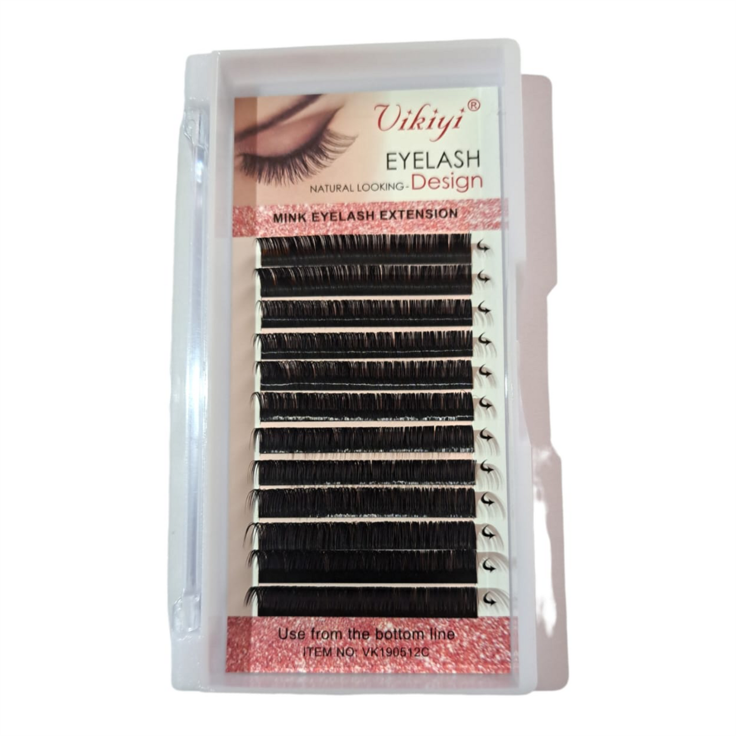 Individual Classic Single Lash Tray (12 Rows) 0.10C Mix