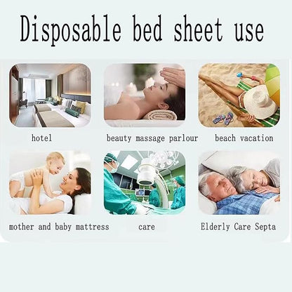 Disposable Massage bed sheet roll white, breathable, pre cut -1 roll of 50 sheets