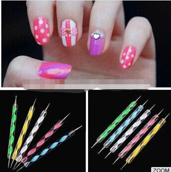 Nail dotting tool 5pcs Mix colour