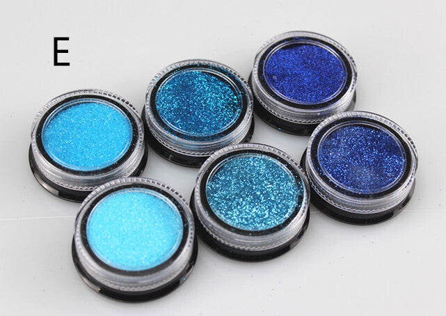 Classic Fine Glitter 6pcs Blues