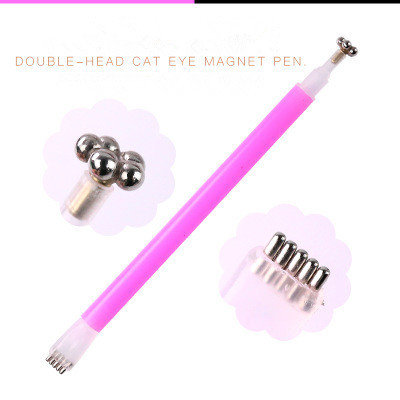 Double- Head Flower Cat Eye Magnet Pen