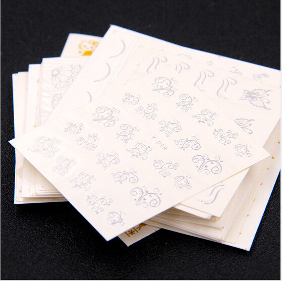 Gold and silver bronzing Water Decals sticker 30pcs