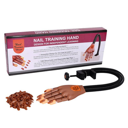 Flexible Movable False Nail Training Practice Hand