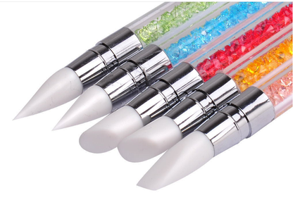 Nail Silicone Pen Pushers 5pcs