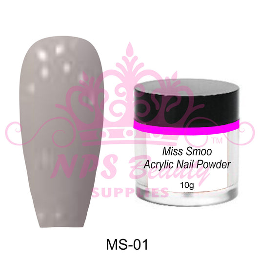 Miss Smoo Acrylic Nail Powder White 10g or 30g MS01