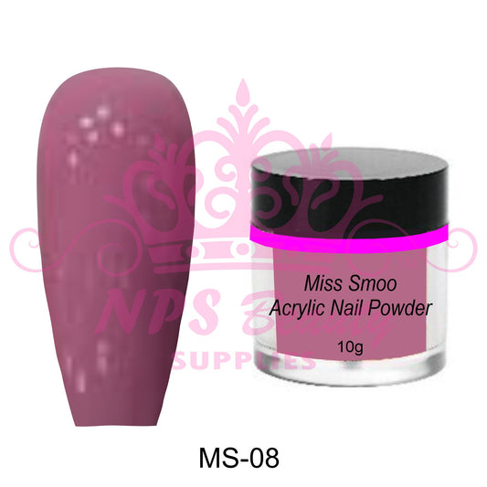 Miss Smoo Acrylic Nail Powder Fuchsia Pink/purple 10g or 30g MS08