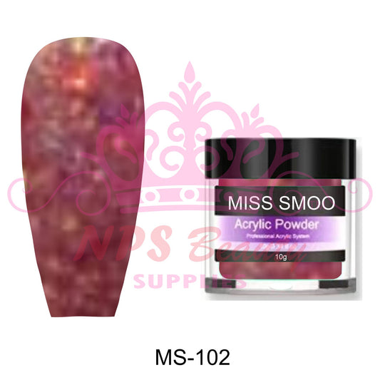 Miss Smoo Acrylic Nail Powder glitter colour 10g or 30g MS102