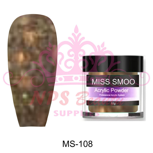 Miss Smoo Acrylic Nail Powder glitter colour 10g or 30g MS108