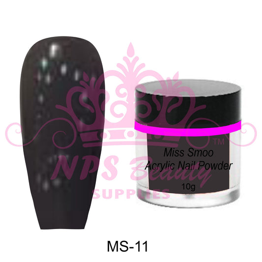 Miss Smoo Acrylic Nail Powder Dark Gull Grey 10g or 30g MS11