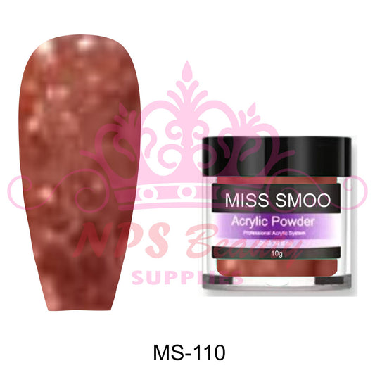 Miss Smoo Acrylic Nail Powder glitter colour 10g or 30g MS110