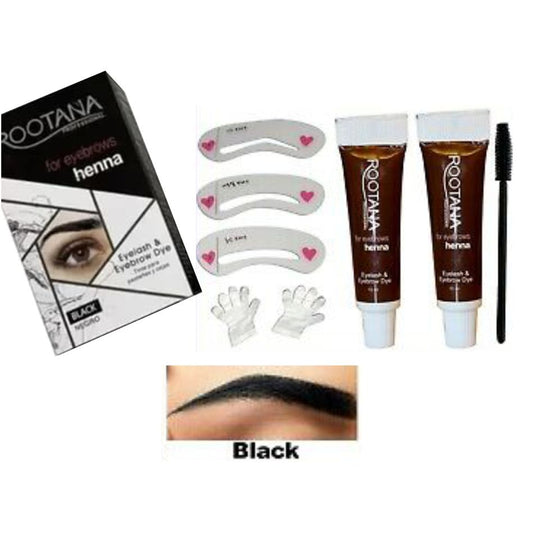 Rootana Eyelash & Eyebrow Dye /Tint set - 10ml Black